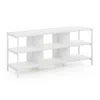 Furinno Camnus Modern Living Tv Stand For Tvs Up To 60 Inch, Solid White/white