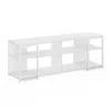 Furinno Camnus Modern Living Tv Stand For Tvs Up To 65 Inch, Solid White/white