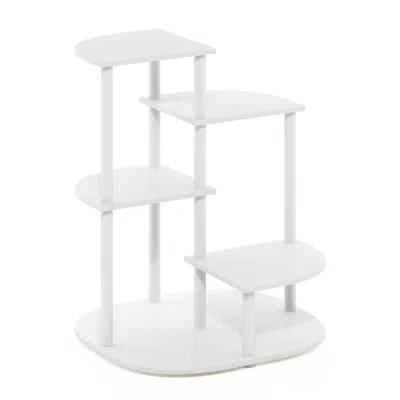 Furinno Celuka 4-tier Indoor Outdoor Potted Plant Stand Holder In White
