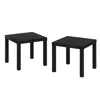 Furinno Classic Homey Square Side Table, Set Of 2, Black
