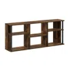 Furinno Classic Tv Stand With Plastic Poles For Tv Up To 65-inch, Amber Pine/black