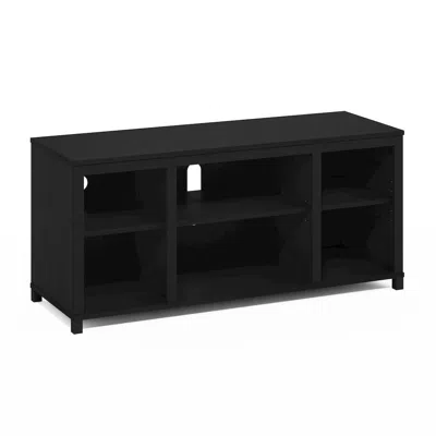 Furinno Classic Tv Stand With Shelves For Tv Up To 55 Inch, Americano