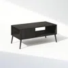 Furinno Claude Mid Century Style Tv Stand For Tv Up To 40 With Wood Legs, Espresso
