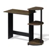 Furinno Compact Computer Desk With Shelves, Columbia Walnut/black, 11181cwn/bk