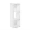 Furinno Cubic Storage Cabinet, 3x1, White