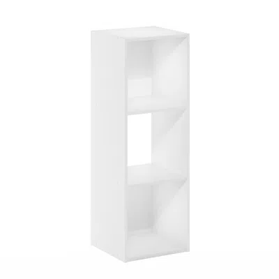 Furinno Cubic Storage Cabinet, 3x1, White