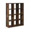 Furinno Cubicle Open Back Decorative Cube Storage Organizer, 12-cube, Amber Pine