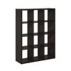 Furinno Cubicle Open Back Decorative Cube Storage Organizer, 12-cube, Dark Oak