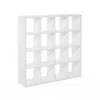 Furinno Cubicle Open Back Decorative Cube Storage Organizer, 16-cube, White