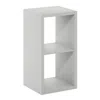 Furinno Cubicle Open Back Decorative Cube Storage Organizer, 2-cube, Light Grey