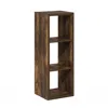 Furinno Cubicle Open Back Decorative Cube Storage Organizer, 3-cube, Amber Pine