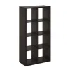 Furinno Cubicle Open Back Decorative Cube Storage Organizer, 8-cube, Dark Oak