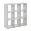 Furinno Cubicle Open Back Decorative Cube Storage Organizer, 9-cube, Light Grey