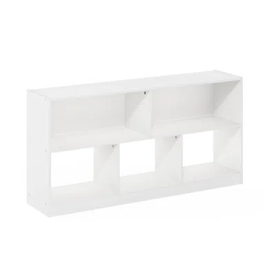 Furinno Daly 5-cube Horizontal 2 Tier Bookcase, Bookshelf, Storage Organizer, 47 Width