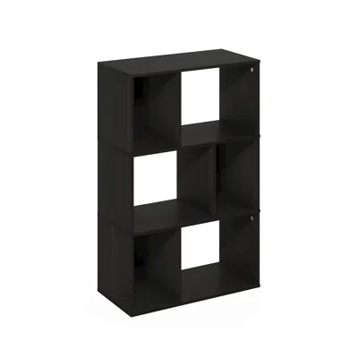 Furinno Daly 6-cube Irregular Cubes Bookcase, Bookshelf, Storage Organizer, Espresso