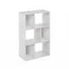 Furinno Daly 6-cube Irregular Cubes Bookcase, Bookshelf, Storage Organizer, White