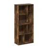Furinno Daly 7-cube Irregular Cubes Bookcase, Bookshelf, Storage Organizer, Amber Pine