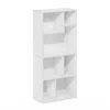 Furinno Daly 7-cube Irregular Cubes Bookcase, Bookshelf, Storage Organizer, White