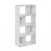 Furinno Daly 8-cube Irregular Cubes Bookcase, Bookshelf, Storage Organizer, White
