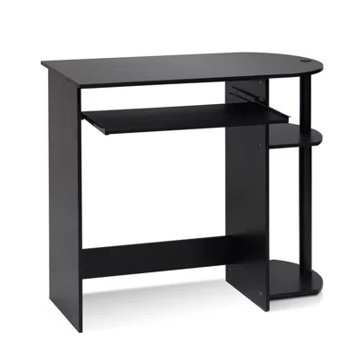 Furinno Easy Assembly Computer Desk, Espresso In Blue