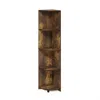 Furinno Econ 4-tier Corner Shelf Bookcase, Bookshelf, Amber Pine In Brown