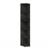 Furinno Econ 5-tier Corner Shelf Bookcase, Bookshelf, Espresso