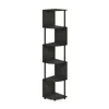 Furinno Econ 5-tier Zigzag Corner Shelf Bookcase, Bookshelf, Espresso/black