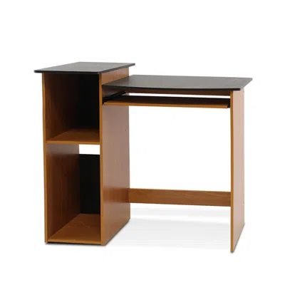 Furinno Econ Multipurpose Computer Writing Desk, Light Cherry/black In Brown