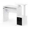Furinno Econ Multipurpose Home Office Computer Writing Desk W/bin, White/black, 12095wh/bk