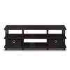 Furinno Econ Tv Entertainment Center With Storage Bins, Espresso/black 17038ex/bk