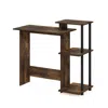 Furinno Efficient Home Laptop Notebook Computer Desk, Amber Pine/black