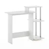 Furinno Efficient Home Laptop Notebook Computer Desk, White Oak/stainless Steel