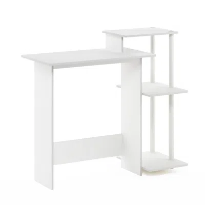 Furinno Efficient Home Laptop Notebook Computer Desk, White/white