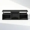 Furinno Electric Fireplace Corner Tv Stand, Entertainment Center For Tv Up To 70 Inch