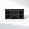 Furinno Electric Fireplace Tv Stand, Entertainment Center For Tv Up To 55 Inch
