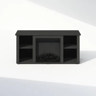 Furinno Electric Fireplace Tv Stand, Entertainment Center For Tv Up To 55 Inch