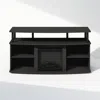 Furinno Electric Fireplace Tv Stand, Entertainment Center For Tv Up To 55 Inch