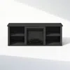 Furinno Electric Fireplace Tv Stand, Entertainment Center For Tv Up To 60 Inch