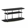 Furinno Frans Turn-n-tube 3-tier Tv Stand For Tv Up To 46, Black Oak