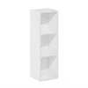 Furinno Fulda 3-tier Space Saving Storage Shelf Bookcase, 10-inch Width, White