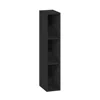 Furinno Fulda 3-tier Space Saving Storage Shelf Bookcase, 6-inch Width, Blackwood