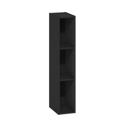 Furinno Fulda 3-tier Space Saving Storage Shelf Bookcase, 6-inch Width, Blackwood