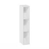 Furinno Fulda 3-tier Space Saving Storage Shelf Bookcase, 6-inch Width, White