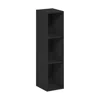 Furinno Fulda 3-tier Space Saving Storage Shelf Bookcase, 8-inch Width, Blackwood In Black
