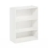 Furinno Gehry 3-tier Bookcase, Bookshelf With Adjustable Shelves, White