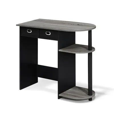 Furinno Go Green Home Laptop Notebook Computer Desk/table, French Oak Grey/black/black, 11193gyw/bk/bk