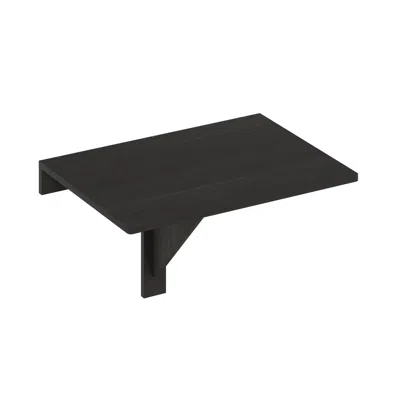 Furinno Hermite Wall Mounting Folding Table, Espresso In Blue