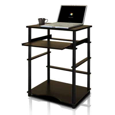Furinno Home Laptop Notebook Computer Desk, Espresso/black