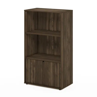 Furinno Jaya Kitchen Storage Shelf With Cabinet, Columbia Walnut In Animal Print