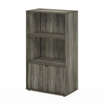 Furinno Jaya Kitchen Storage Shelf With Cabinet, French Oak Grey